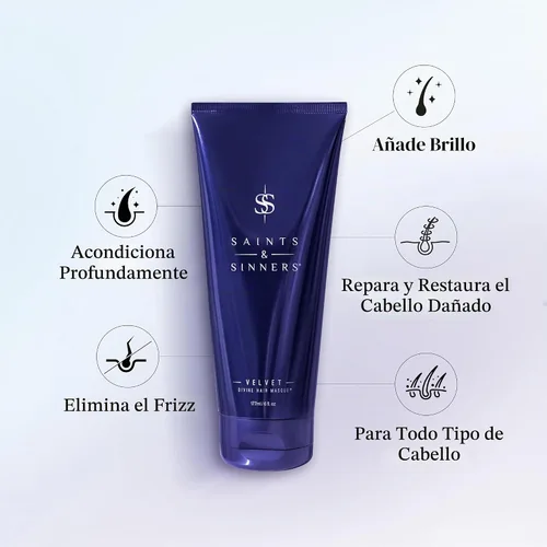 Vista 2 de Saints & Sinners Mascarilla divina de terciopelo galardonada para reparar el cabello seco, dañado y encrespado