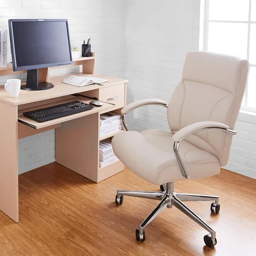 Vista 2 de Amazon Basics Silla de escritorio ejecutiva con fácil montaje, altura ajustable, capacidad de 275 libras, cojín de gran tamaño, 29.13 pulgadas