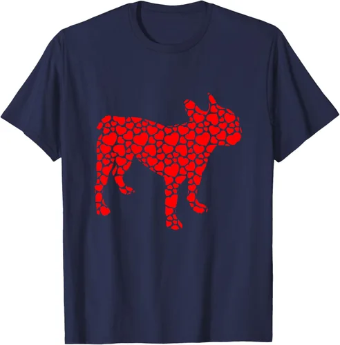 Vista 18 de Camiseta de San Valentín con forma de corazón Bulldog francés, Negro