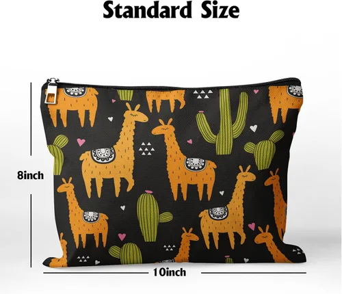 Vista 3 de Bolsa de maquillaje para mujer, Corazones de cactus de alpaca