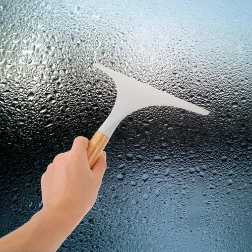 Vista 4 de GLEAVI Escobilla de ducha doméstica para puertas de vidrio de baño, escobilla de ventana con mango ergonómico, ideal para limpieza de rayas