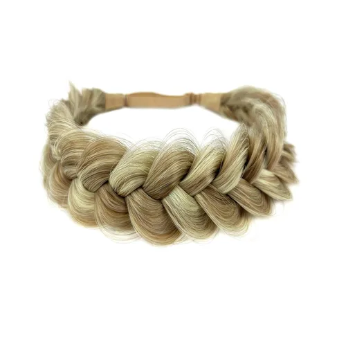 Vista 12 de Diadema Trenzada de 2 Hebras Despeinada Clásica Gruesa Trenzas Anchas Elástica Extensible de Calidad Sintética Diadema Trenzada para Mujeres Niñas