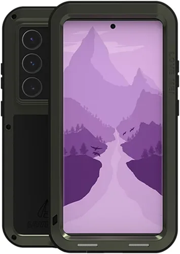 Vista 11 de LOVE MEI Funda de metal para Samsung Galaxy S24 Ultra, resistente al aire libre, de aluminio, de metal, militar, a prueba de golpes, protección Negro