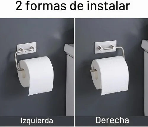 Vista 8 de Portarollo de papel KES A7070, con autoadhesivo 3M, de acero inoxidable cepillado, Marrón, a7070 Níquel cepillado