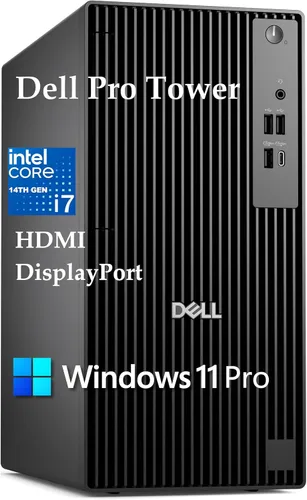 Vista 9 de Escritorio Dell 2026 Pro Tower para empresas y empresas Intel i7-14700T 20-Core 5.2GHz DDR5 de 8 GB SSD de 512 GB Pantalla múltiple
