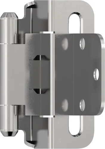 Vista 8 de Amerock BPR7540BB Bisagra de gabinete 1/2 pulg (13 mm) superpuesta de cierre automático de envoltura completa de latón pulido para puerta