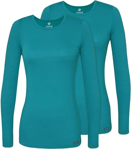 Vista 34 de Adar Underscrubs - Camiseta de manga larga para mujer, 2 unidades Azul marino
