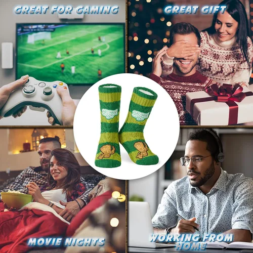 Vista 7 de Marvel Calcetines esponjosos, Calcetines para hombre, Pantera Negra Thor calcetines de punto cálido