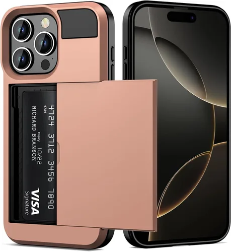 Vista 15 de Vofolen Funda para iPhone 16 con tarjetero y cartera