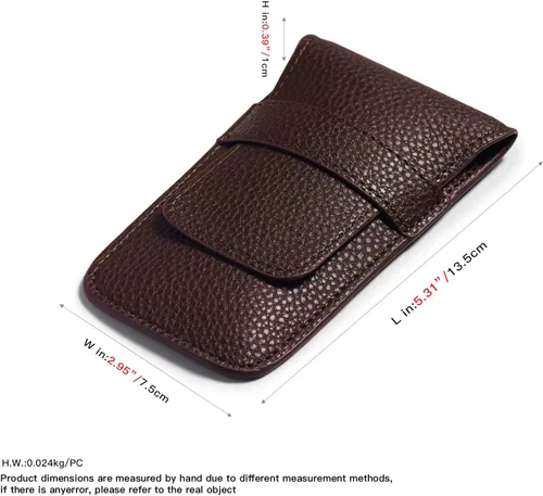Vista 6 de Bolsa de regalo de reloj individual Bolsa de reloj de viaje portátil para hombres y mujeres Caja de almacenamiento de reloj de cuero PU (marrón)