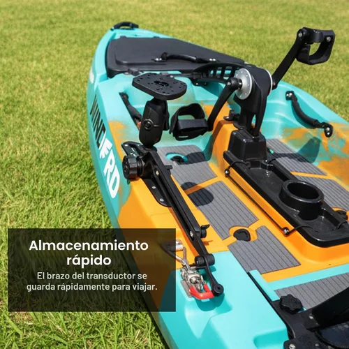 Vista 4 de Fish Finder - Base de bola de 1.5 pulgadas para kayak, soporte electrónico marino para barco, placa de montaje universal, brazo de montaje