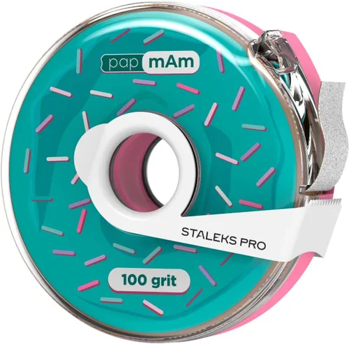 Vista 31 de STALEKS PRO Expert 40 PapmAm Mix - Lima de uñas desechable sobre base de madera (grano 180/240, 3 piezas) - Lima de uñas de doble cara lista