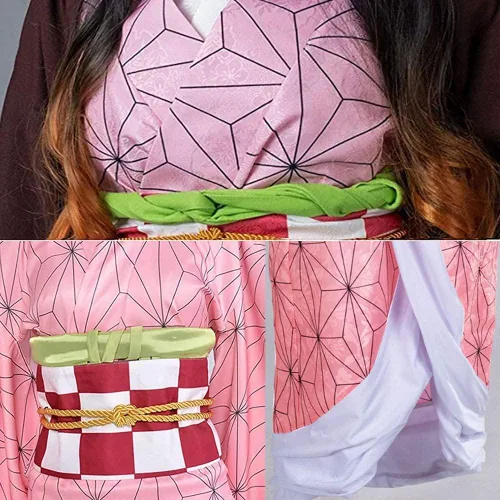 Vista 8 de Kamado - Disfraz de kimono con ropa de pelo y bambú
