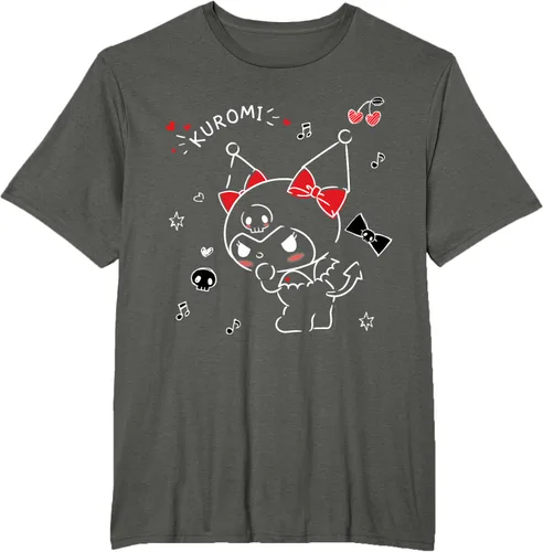 Vista 6 de Kuromi Camiseta Mischievous Tee Shirt Negro