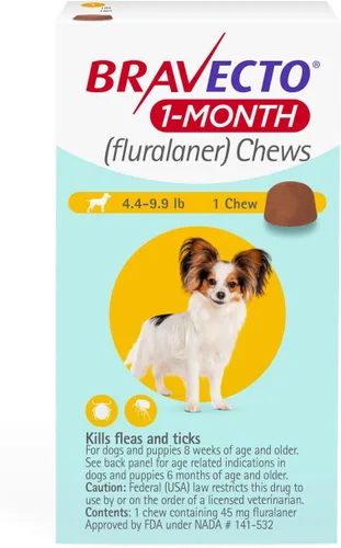 Vista 12 de BRAVECTO - Masticables de 1 mes para cachorros, >44-88 libras, 1 masticable, caja azul