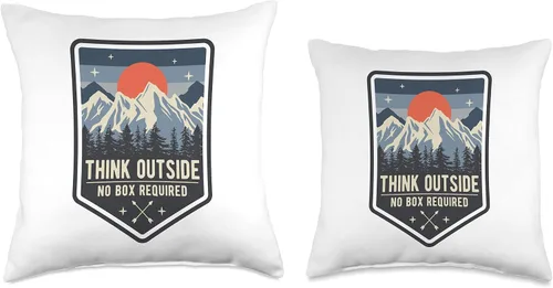 Vista 3 de Smarty Pants Designs Think Outside No requiere caja, senderismo, camping, almohada al aire libre, 16.0 x 16.0 in, multicolor