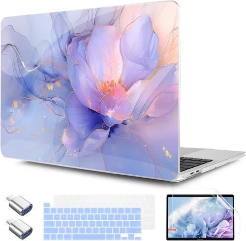 Vista 13 de TWOLSKOO Funda compatible con MacBook Pro de 13 pulgadas 2023-2016 A2338 M2/M1 A2251 A2289 A2159 A1989 A1706, cubierta rígida de plástico y funda