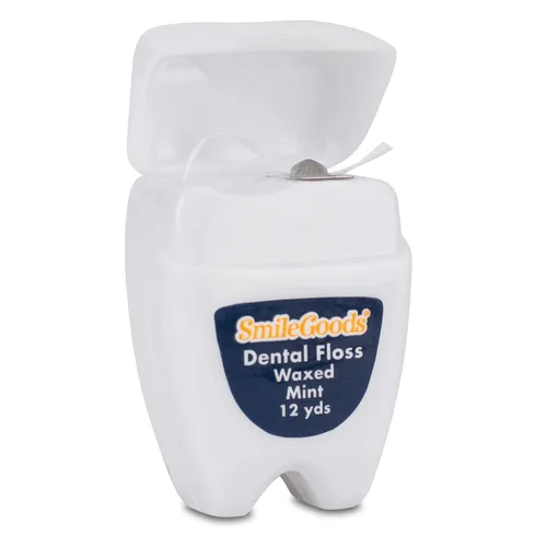 Vista 3 de SmileGoods - Hilo dental encerado de menta en forma de molar, 12 yardas, 144 por caja