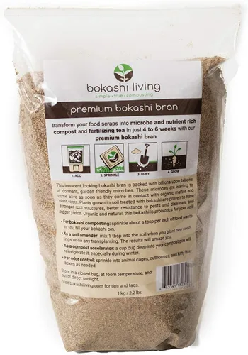 Vista 6 de Kit de iniciación de compostaje Bokashi prémium (incluye 1 contenedor Bokashi, 2.2 libras de salvado Bokashi e instrucciones completas)