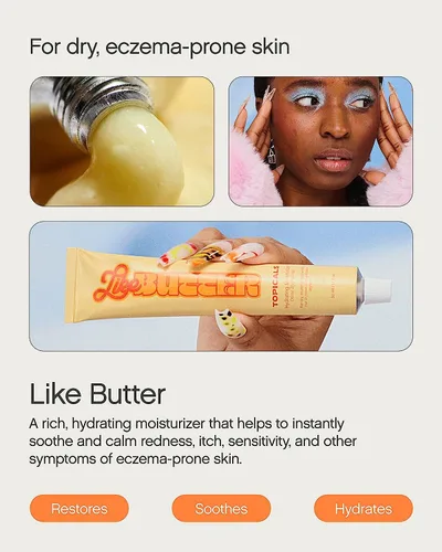 Vista 2 de Topicals Crema hidratante para piel seca, sensible y propensa al eczema, hidratante instantáneo calmante y alivio del eccema para rostro y cuerpo