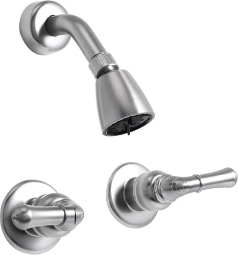 Vista 7 de Pacific Bay Kit de molduras – Grifo de ducha y cabezal de ducha con kit de moldura de brazo – Construcción de plástico ABS de alta calidad