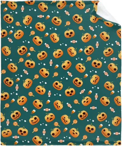 Vista 31 de Manta de Halloween para bebé, diseño de calabaza, fantasma, telaraña, súper suave, manta acogedora para recién nacido, manta de recepción para bebé