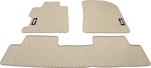 Vista 7 de IKON MOTORSPORTS, Alfombrillas compatibles con Honda Civic Coupe & Sedan 2006-2011, Goma de látex beige personalizada para todo clima, alfombras