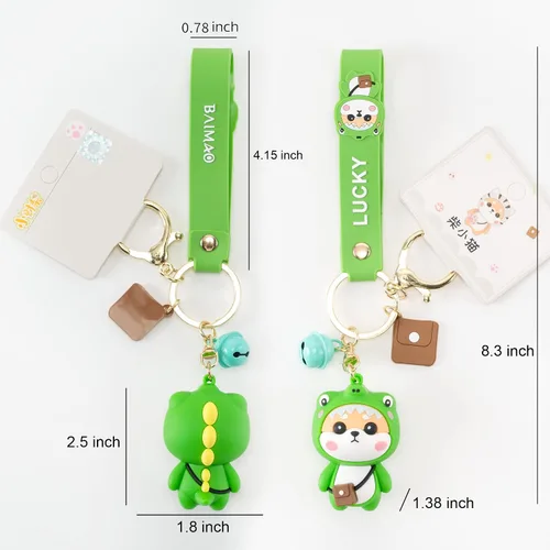 Vista 3 de YOU WIZV Lindo llavero Kawaii Anime Llaveros para niños Mochila Dijes Llavero Accesorio Regalo Amigo para Mujeres Niñas