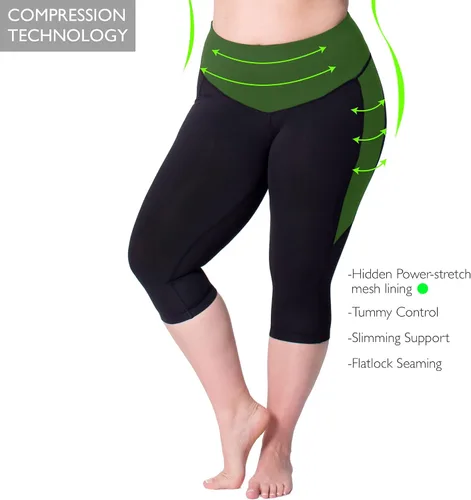 Vista 3 de Capri de compresión Basix de talla grande para mujer