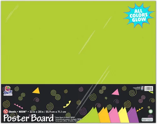 Vista 15 de UCreate Tablero de póster con revestimiento de neón, 5 colores surtidos, 11 Varios