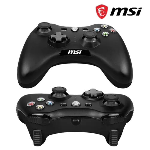 Vista 6 de msi Force GC30 V2 Black Wireless Gaming Controller, Dual Vibration Motors, Dual Connection Modes, Interchangable D-Pads, Compatible with PC & Android