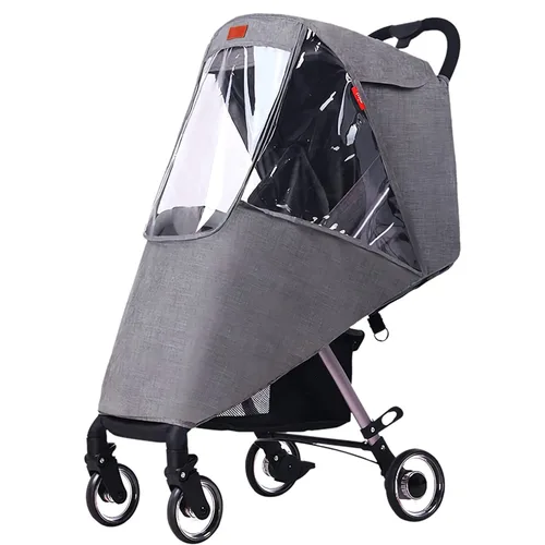 Vista 7 de Funda de lluvia universal para cochecito de bebé, protector de lluvia, impermeable, protector contra el clima, cubierta de cochecito de bebé