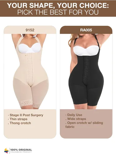 Vista 2 de MARIAE FAJAS Body moldeador con control de abdomen y busto abierto colombiano