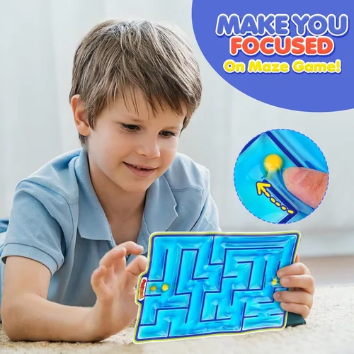 Vista 3 de Demilong Juguetes Sensoriales Fidget Marble Maze – Artículos Sensoriales Rellenos de Gel para Niños y Adolescentes con Autismo Juguetes Táctiles