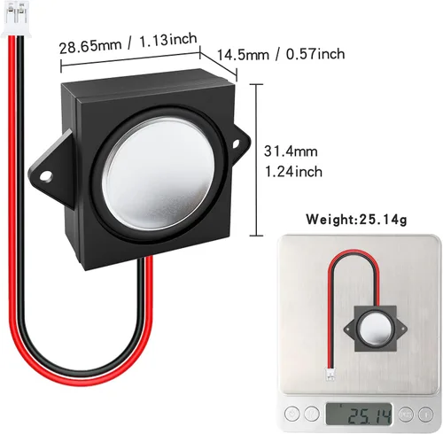 Vista 7 de MakerHawk Mini altavoz de 2 piezas - 3W 8 conector de altavoz publicitario portátil de gama completa (3.3V - 5V)