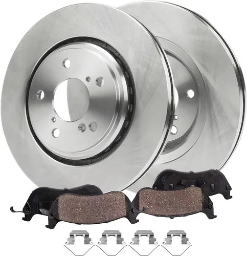 Vista 18 de Detroit Axle - Kit de freno delantero para Toyota RAV4 Prius V Lexus HS250h Scion xB Rotores de freno de disco de 10.83 pulgadas Pinza de freno