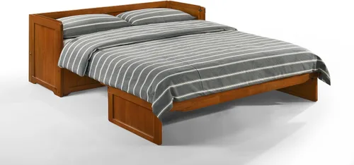 Vista 5 de NIGHT & DAY Cubo premontado gabinete Murphy cama, Beadboard Cherry