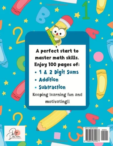 Vista 2 de Addition and Subtraction Workbook for Kids Ages 4-6 A Prekindergarten, Kindergarten to 1st Grade Math Workbook, Summer Math workbook