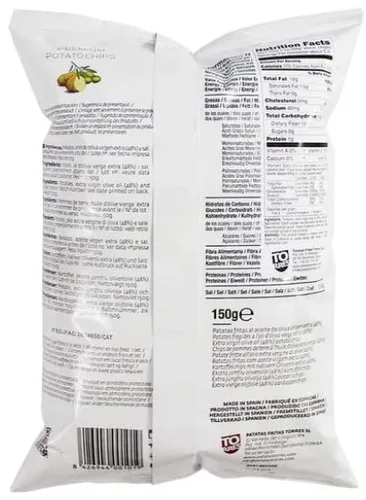 Vista 3 de Torres - Patatas fritas de patatas fritas de hierba de foie, 1.76 oz (50 g) (3 unidades) Ligero y crujiente con sabores atrevidos Bocadillo