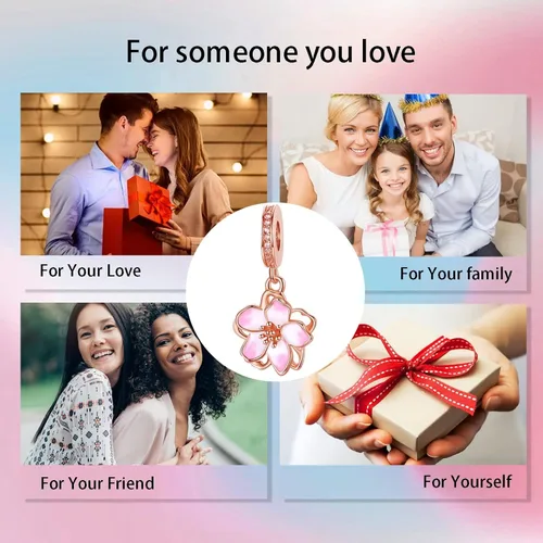 Vista 7 de Dije colgante de corazón, plata de ley 925 pulseras y collares, dijes de abalorios, regalo de joyería para mujeres, familiares y amigas