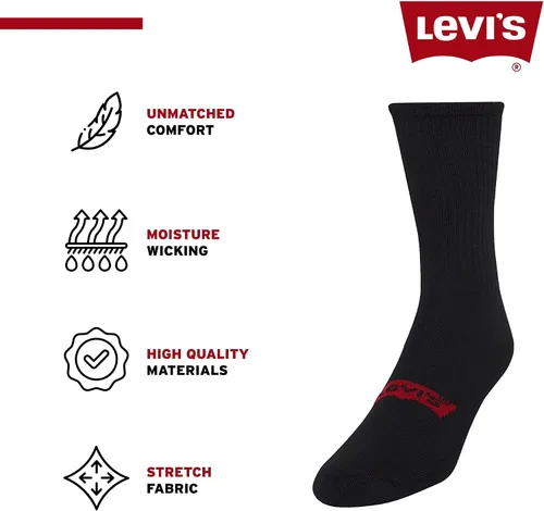 Vista 5 de Levi's Calcetines para hombre, 10 pares de calcetines tobilleros de corte bajo para hombre, calcetines deportivos de primera calidad para hombre