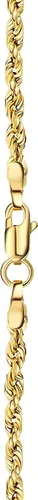 Vista 2 de PORI JEWELERS 18K Yellow Gold 1.5MM, 1.8MM, 2MM, 2.5MM, 3MM, 4MM, or 5MM Diamond Cut Rope Chain Necklace Unisex Sizes 16"-30