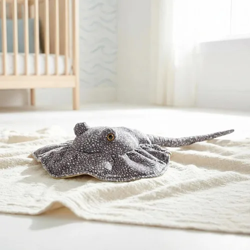 Vista 8 de Juguete de peluche de pez raya de simulación – 20 pulgadas, manta raya, leopardo, mantarraya, leopardo, mantarraya, juguete de mar profundo, lindo