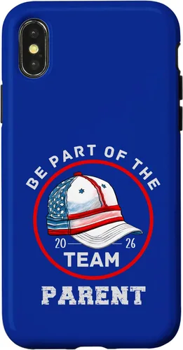 Vista 5 de Be Part of The Team Baseball Design Parent Version 2026 Case for iPhone 17