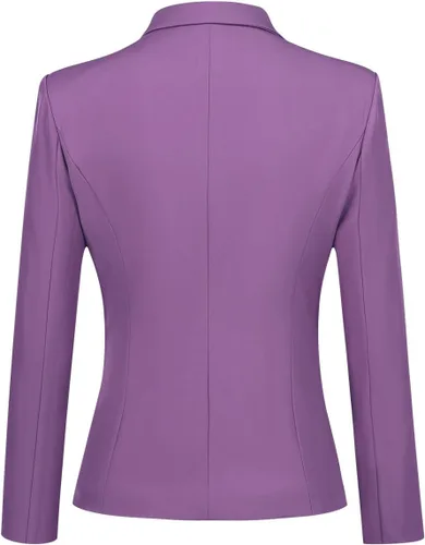Vista 3 de YUNCLOS Chaqueta informal de manga larga con botones para mujer