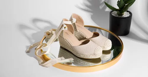 Vista 5 de Vepose Sandalias de cuña 882 Rome con punta abierta para mujer