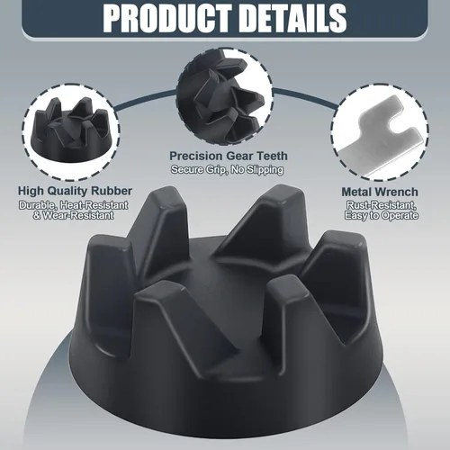 Vista 3 de 9704230 Acoplador de licuadora con kit de llave inglesa, piezas de repuesto para licuadora KitchenAid compatibles con modelos KitchenAid KSB5WH
