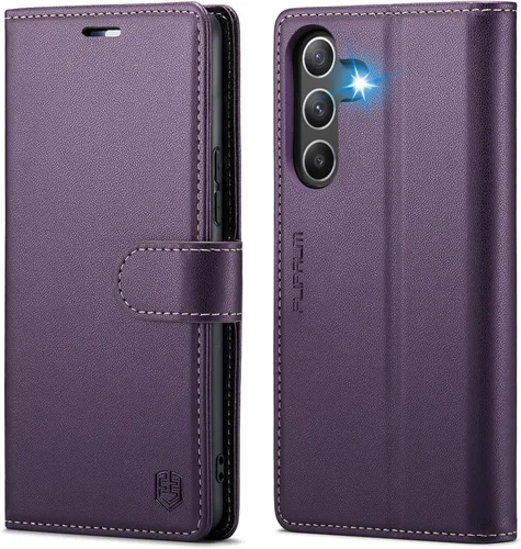 Vista 9 de FLIPALM Funda tipo billetera para Samsung Galaxy A15 5G, con bloqueo RFID, soporte para tarjetas de crédito, de piel sintética, tipo folio