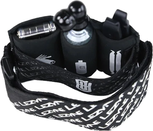 Vista 4 de LEZYNE Send-It Caddy Correa solamente Bike Frame Organizer Strap for Tube CO2 Multi Tool Tire Levers, Compact Cycling Storage Mount for Seatpost