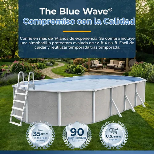 Vista 7 de Blue Wave NL1539 Almohadilla de revestimiento ovalada de 12 pies x 20 pies